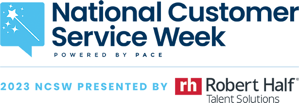 National Customer Service Week Logo Transparent Sponsored by Robert Half Logo